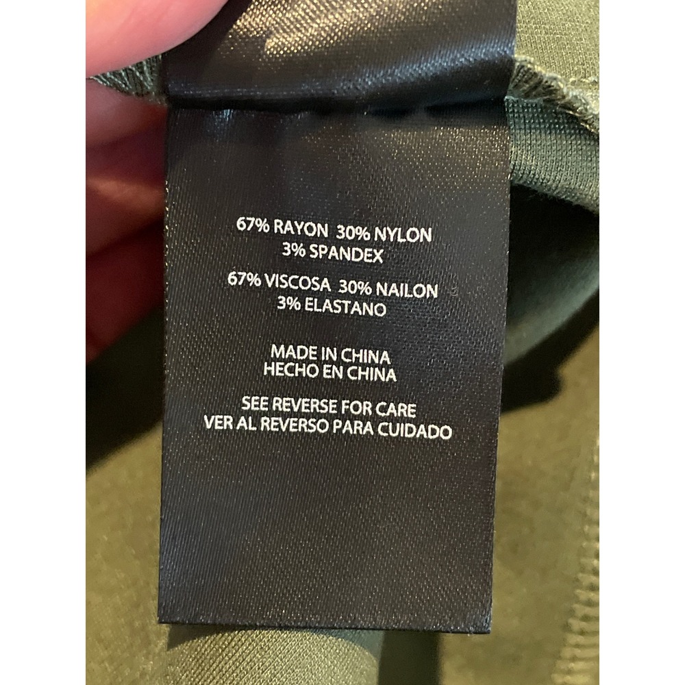 Express Ponte Pant Women Size M Olive Green High Rise Slim Tapered Leggings New - Picture 10 of 14